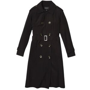 Classic Black Double-Breasted Trench Coat with Belt, WOMENS  London Fog  Size 2X